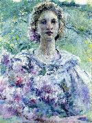 Robert Reid Girl with Flowers china oil painting reproduction